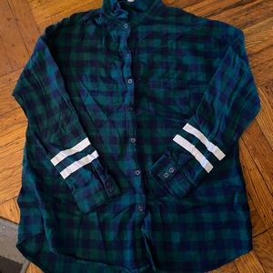 Green/ blue flannel